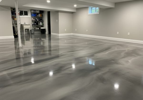 Basement epoxy flooring Camden NJ