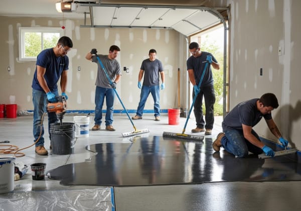 Camden Garage Coating team photo at Camden NJ location