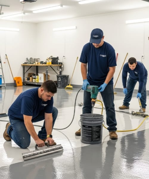 Camden Garage Coating professional team at work