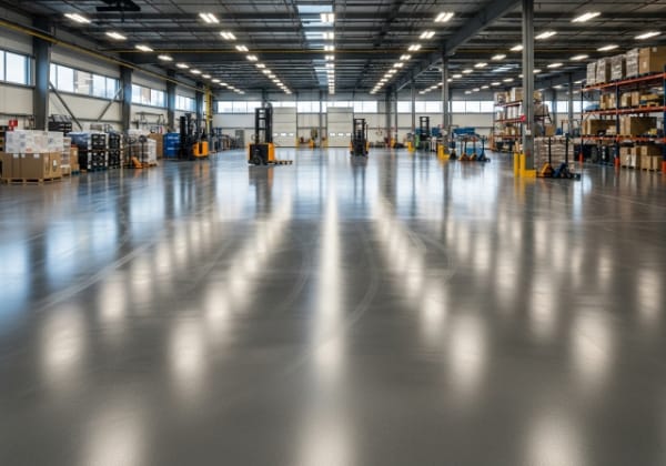 Commercial epoxy warehouse flooring in Camden NJ