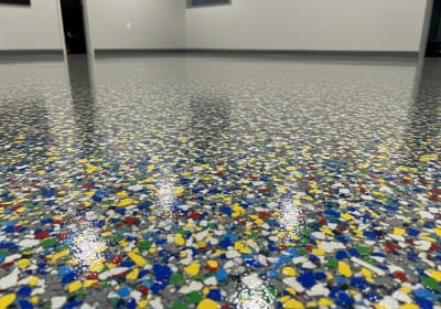 Decorative flake epoxy flooring Camden NJ