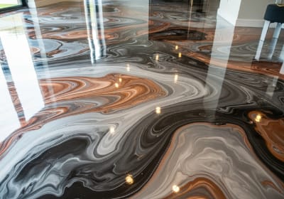 Metallic epoxy flooring in Camden NJ