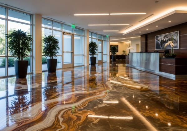 Specialty metallic epoxy floor coating in Camden NJ
