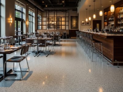 Restaurant quartz epoxy flooring Camden NJ