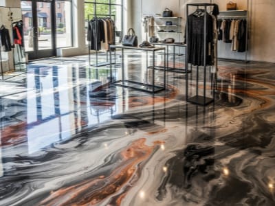 Retail store metallic epoxy Camden NJ